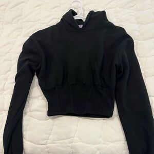 Black Women's cropped sweatshirt